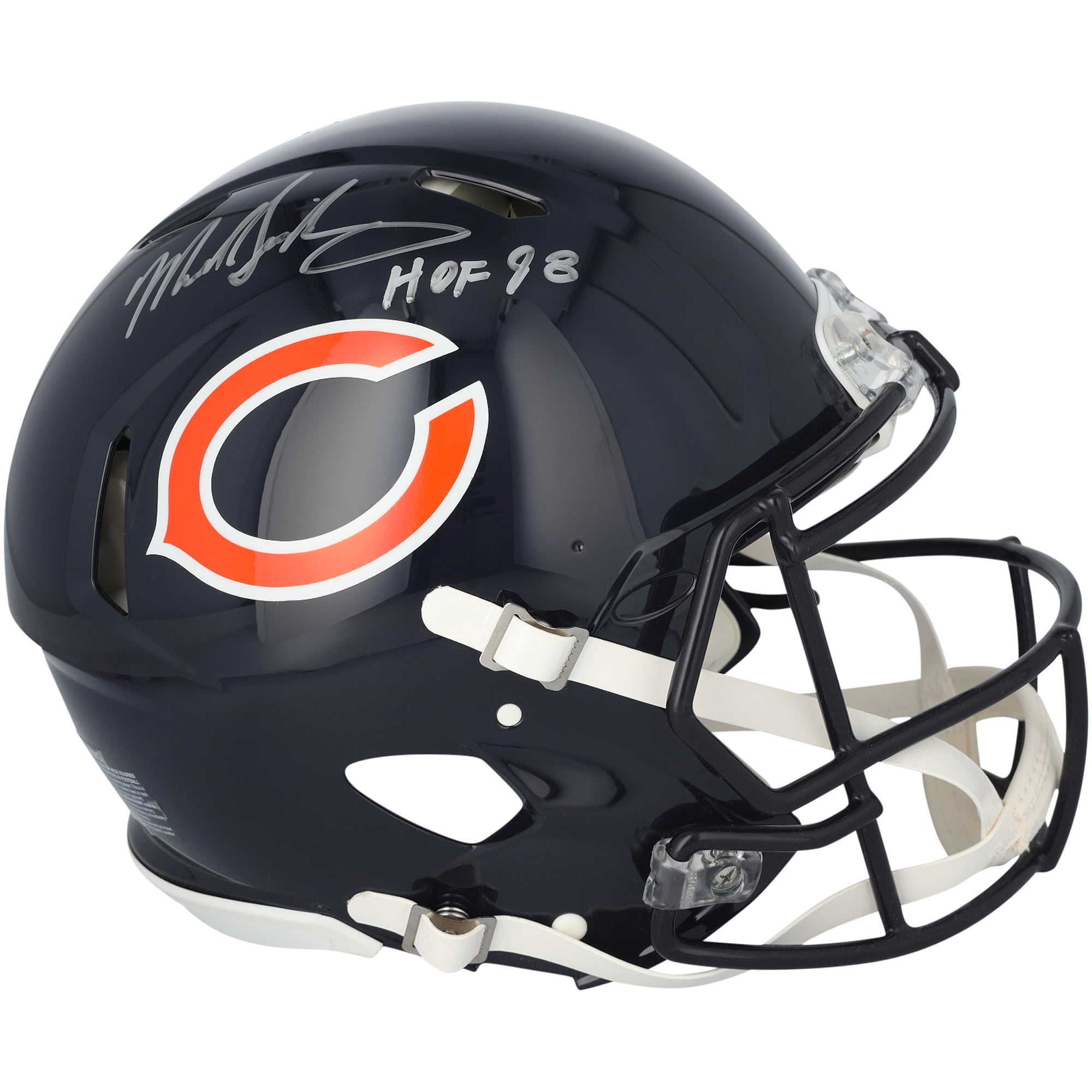 Mike Singletary Chicago Bears Autographed Riddell Speed Authentic Helmet with "HOF 98" Inscription
