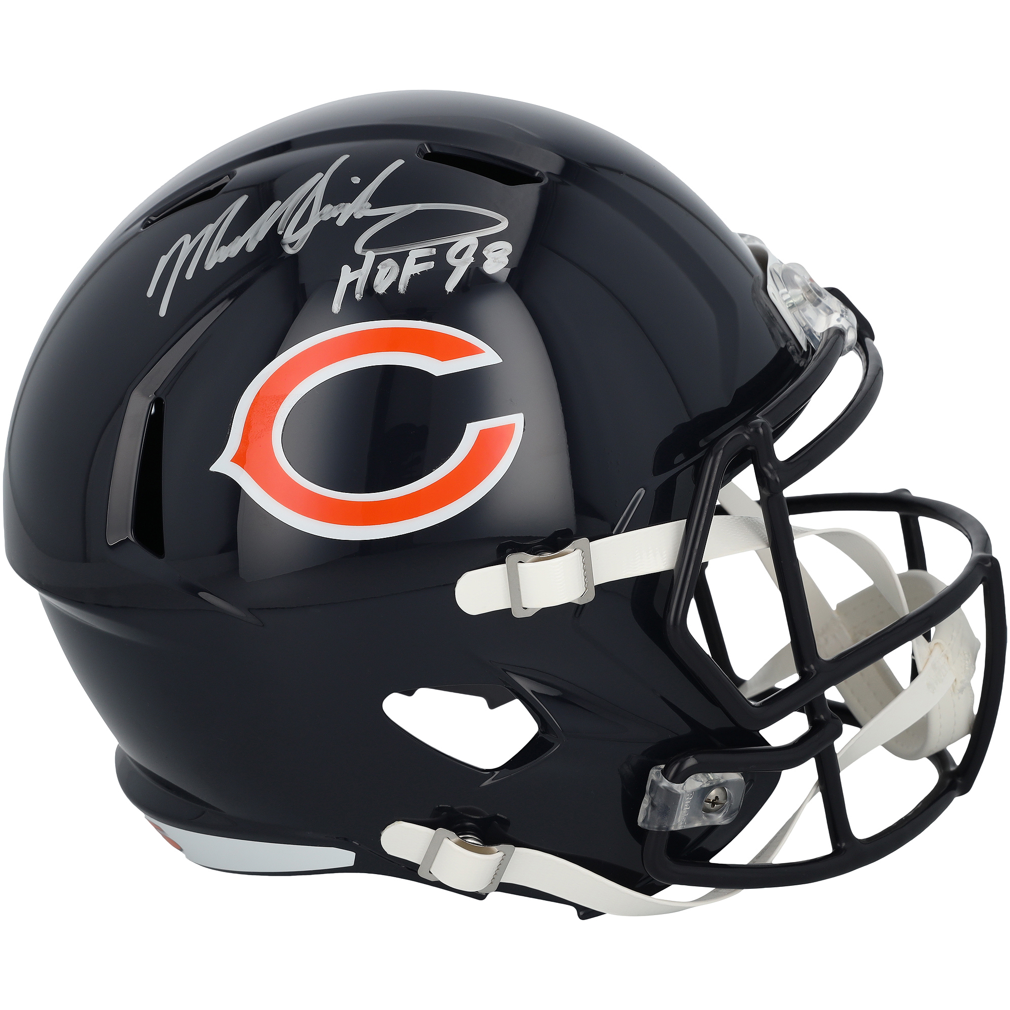 Mike Singletary Chicago Bears Autographed Riddell Speed Replica Helmet with "HOF 98" Inscription