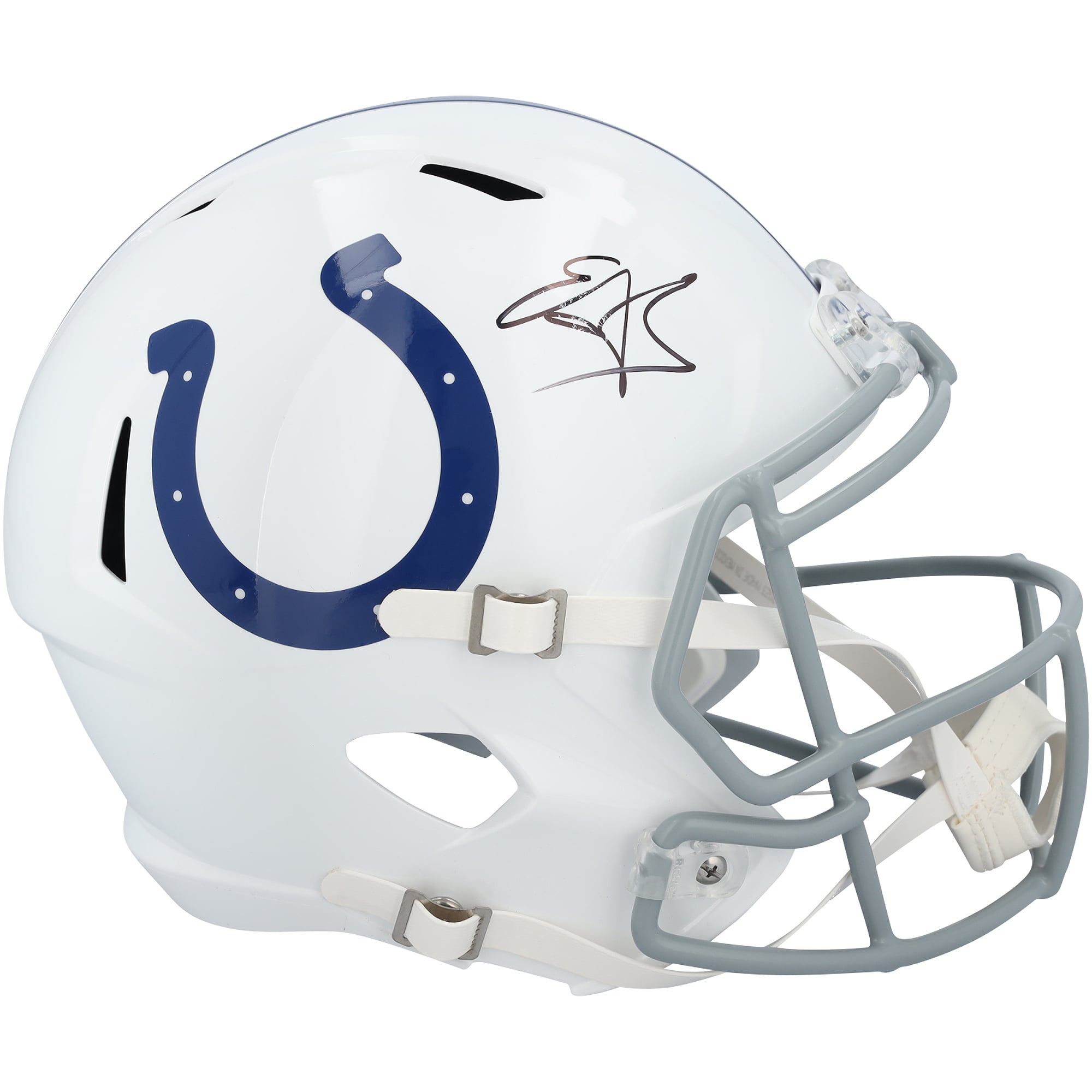 Edgerrin James Indianapolis Colts Autographed Riddell Speed Replica Helmet