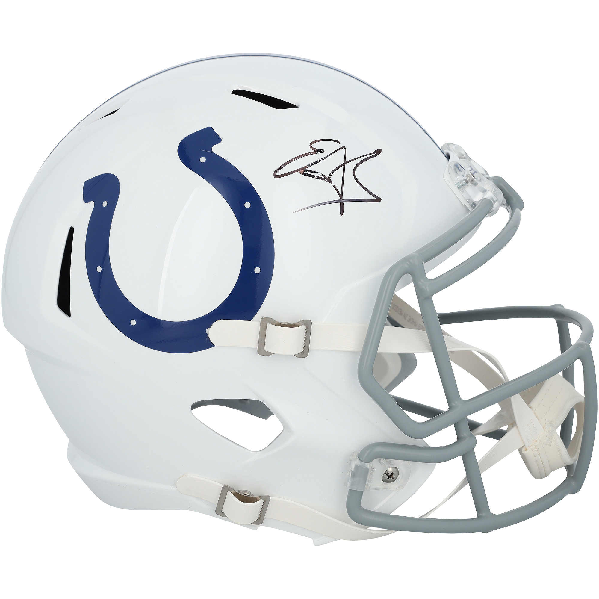 Edgerrin James Indianapolis Colts Autographed Riddell Speed Replica Helmet