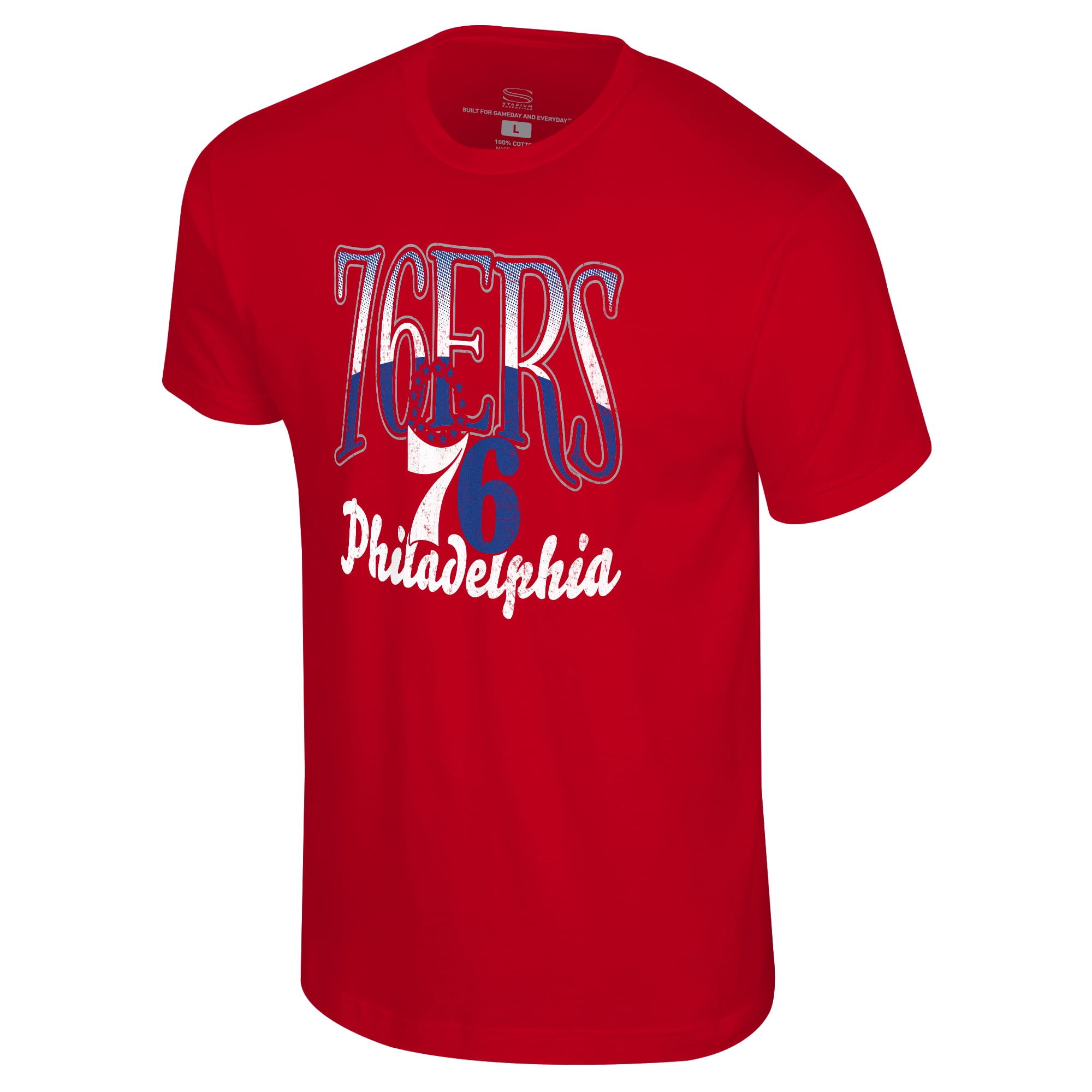 Unisex Stadium Essentials  Red Philadelphia 76ers Sky High T-Shirt