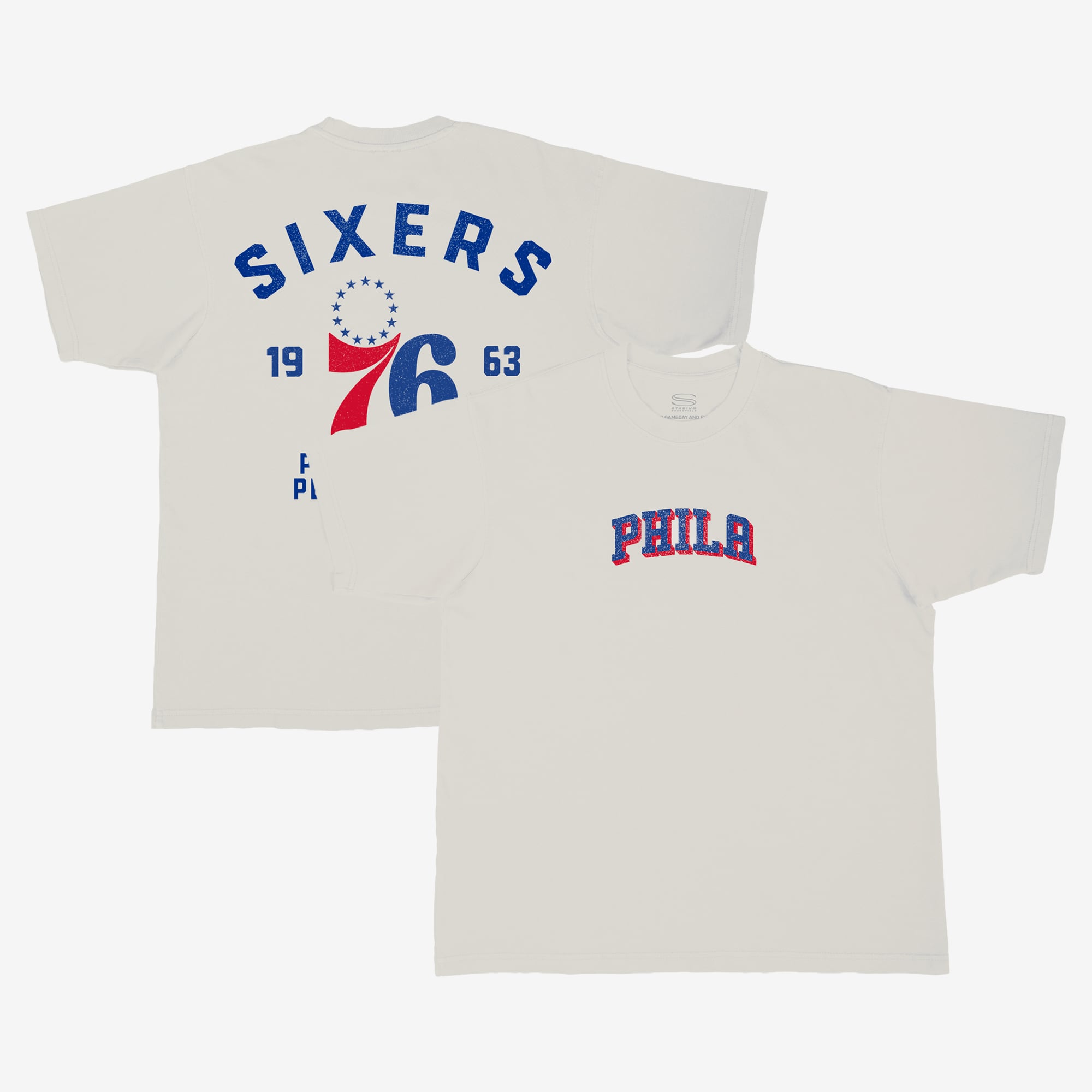 Unisex Stadium Essentials Cream Philadelphia 76ers Get Back Urban T-Shirt