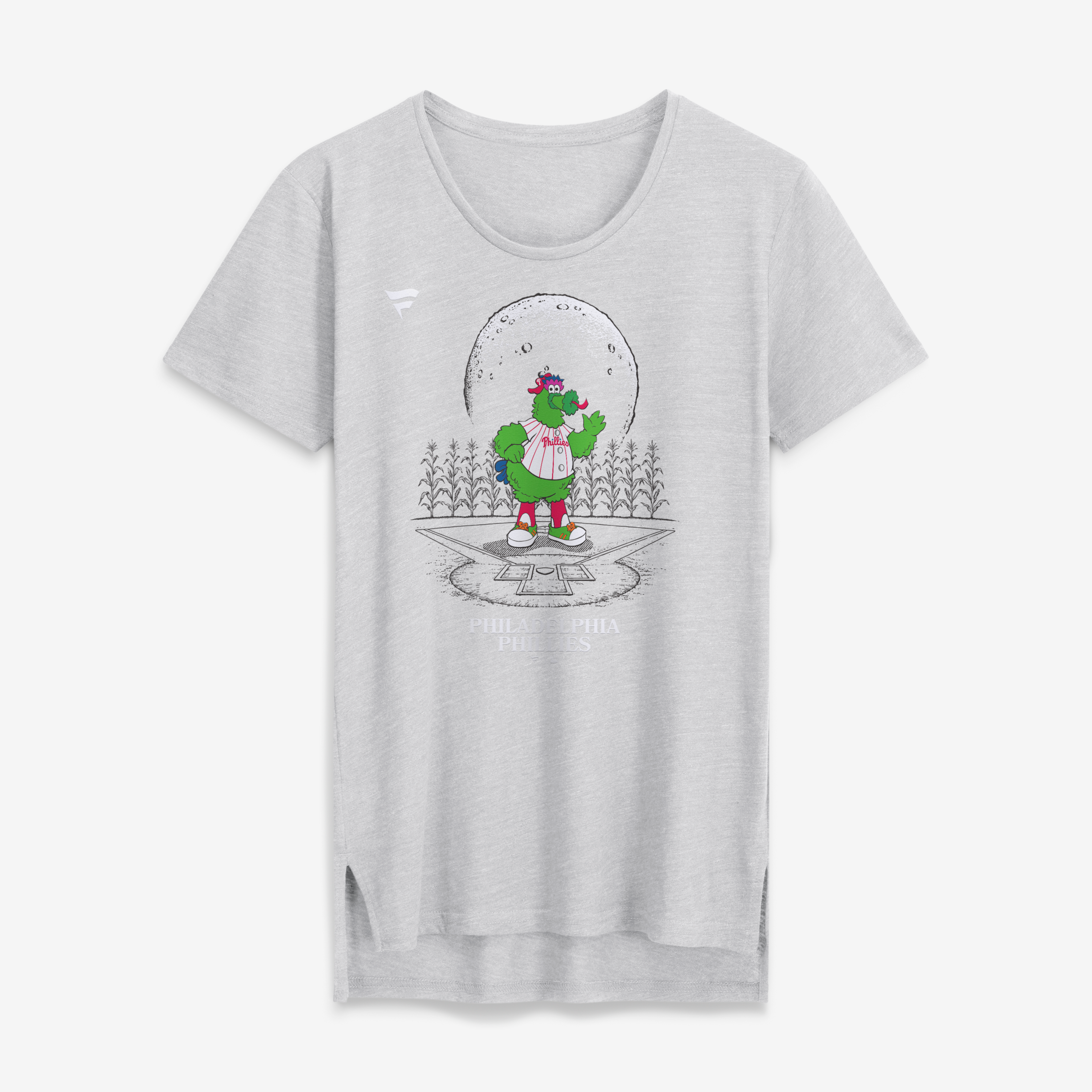 Women's Gray Philadelphia Phillies  Mascot Tri-Blend T-Shirt