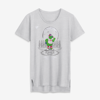 Women's Gray Philadelphia Phillies  Mascot Tri-Blend T-Shirt