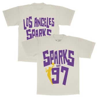 Unisex Playa Society  Oatmeal Los Angeles Sparks Est T-Shirt