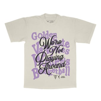 Unisex Playa Society  Oatmeal Golden State Valkyries We're Not Playing Around T-Shirt