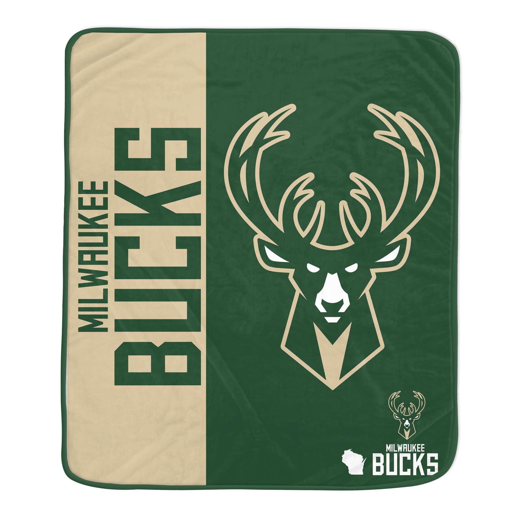 Pegasus Milwaukee Bucks Baseline 50" x 60" Ultra Soft Throw Blanket