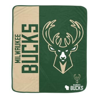 Pegasus Milwaukee Bucks Baseline 50" x 60" Ultra Soft Throw Blanket