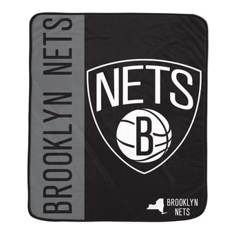 Pegasus Brooklyn Nets Baseline 50" x 60" Ultra Soft Throw Blanket