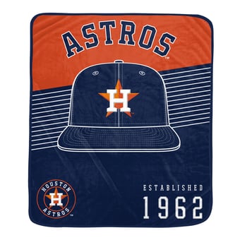 "Pegasus Houston Astros Block Stripe Logo 50"" x 60"" Ultra Soft Blanket"