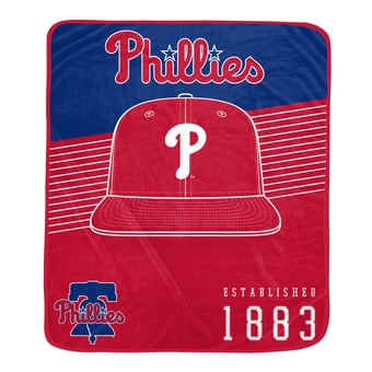 Pegasus Philadelphia Phillies Block Stripe Logo 50" x 60" Ultra Soft Blanket