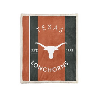 Pegasus Texas Longhorns Block Stripe 60" x 80" Ultra Cozy Sherpa Blanket