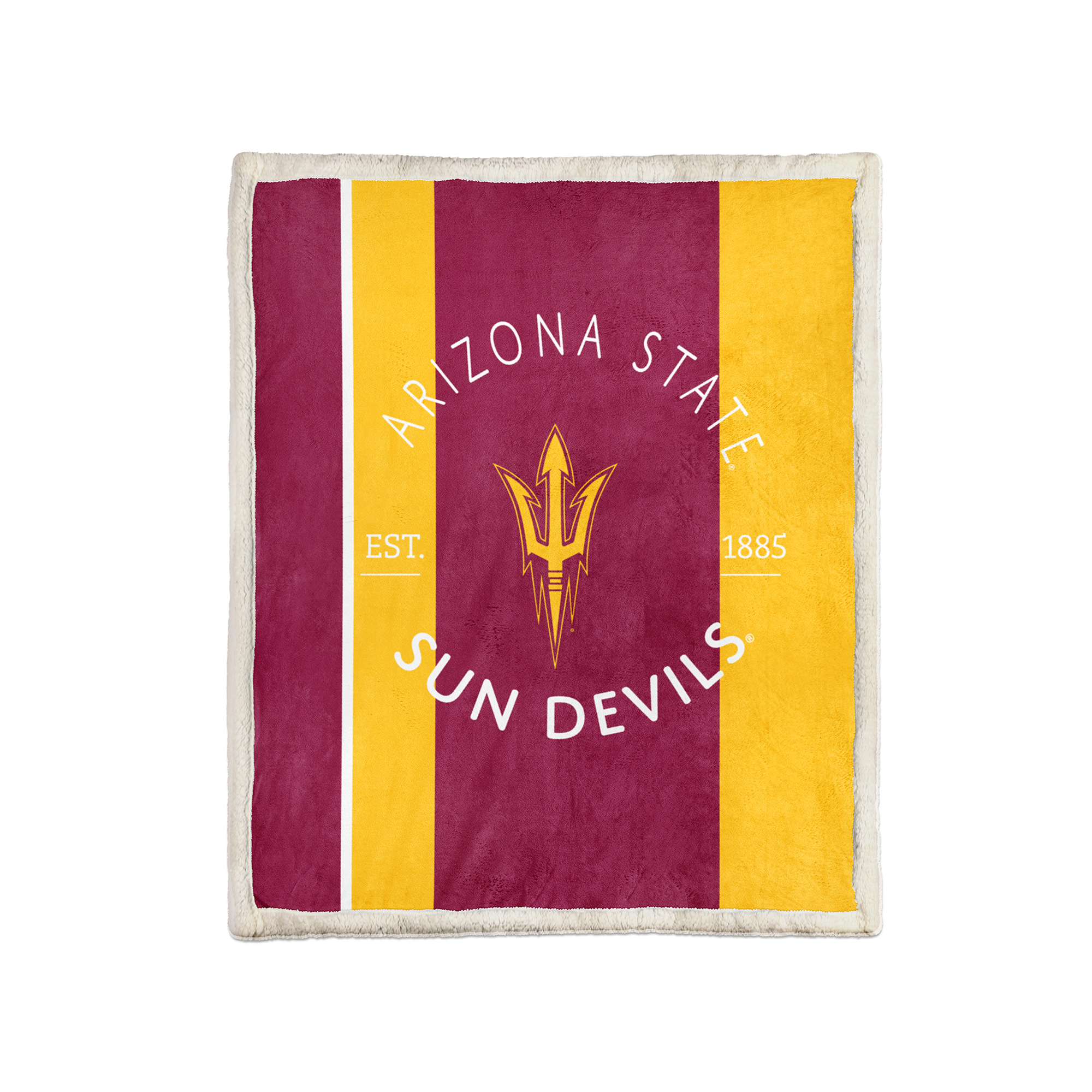 Pegasus Arizona State Sun Devils Block Stripe 50" x 60" Ultra Cozy Sherpa Blanket