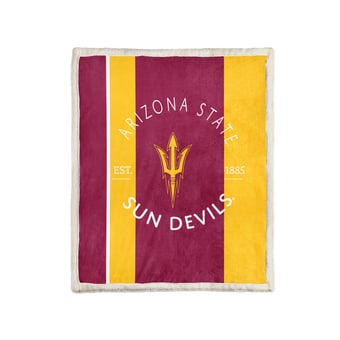 Pegasus Arizona State Sun Devils Block Stripe 50" x 60" Ultra Cozy Sherpa Blanket