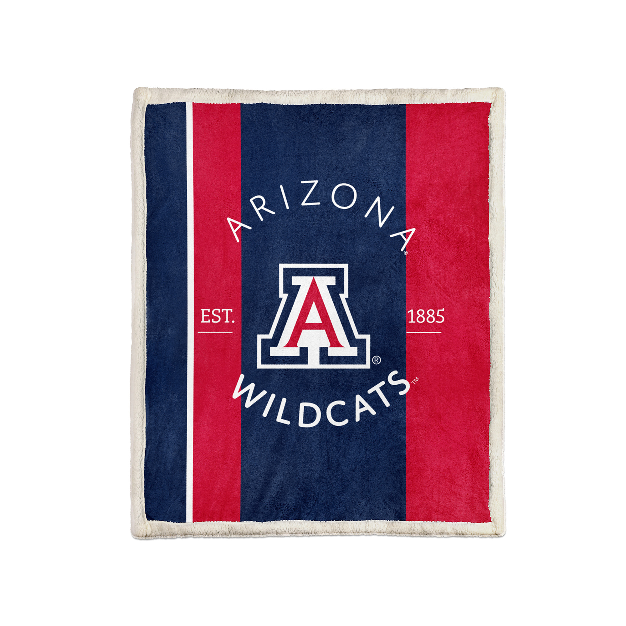 Pegasus Arizona Wildcats Block Stripe 50" x 60" Ultra Cozy Sherpa Blanket