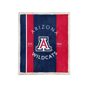 Pegasus Arizona Wildcats Block Stripe 50" x 60" Ultra Cozy Sherpa Blanket