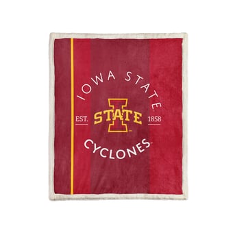 Pegasus Iowa State Cyclones Block Stripe 50" x 60" Ultra Cozy Sherpa Blanket