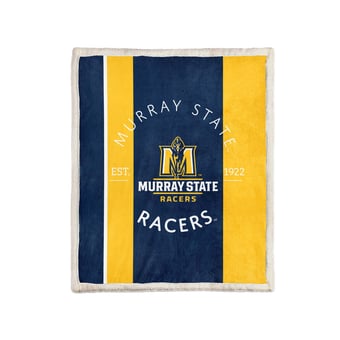 Pegasus Murray St. Racers Block Stripe 50" x 60" Ultra Cozy Sherpa Blanket