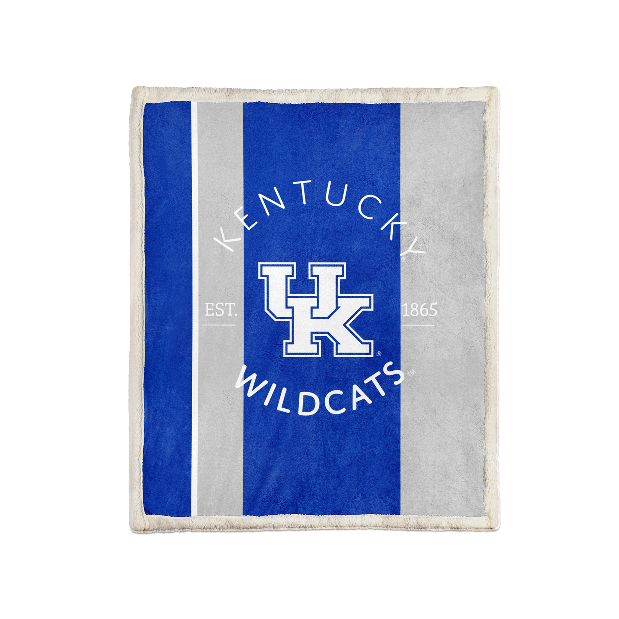 Pegasus Kentucky Wildcats Block Stripe 50" x 60" Ultra Cozy Sherpa Blanket