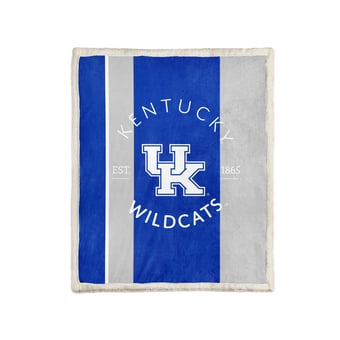 Pegasus Kentucky Wildcats Block Stripe 50" x 60" Ultra Cozy Sherpa Blanket
