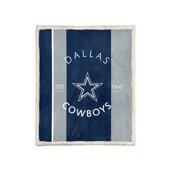 Pegasus Dallas Cowboys Block Stripe 50" x 60" Ultra Cozy Sherpa Blanket