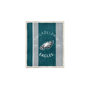 Pegasus Philadelphia Eagles Block Stripe 50" x 60" Ultra Cozy Sherpa Blanket