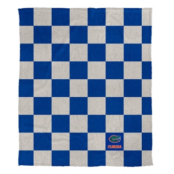 Pegasus Florida Gators Checkered Logo Patch 50" x 60" Cozy Knit Blanket