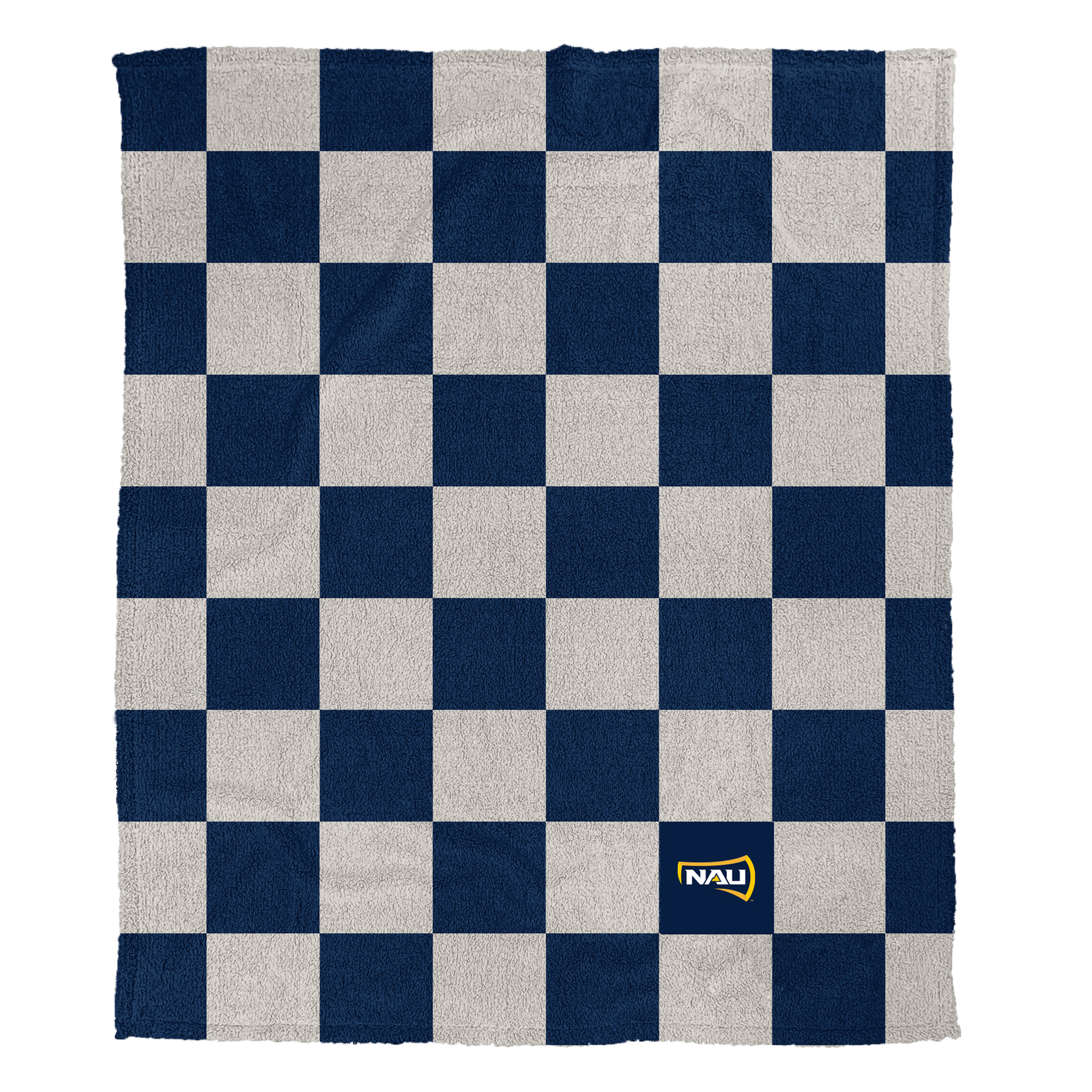 Pegasus Northern Arizona Lumberjacks Checkered Logo Patch 50" x 60" Cozy Knit Blanket