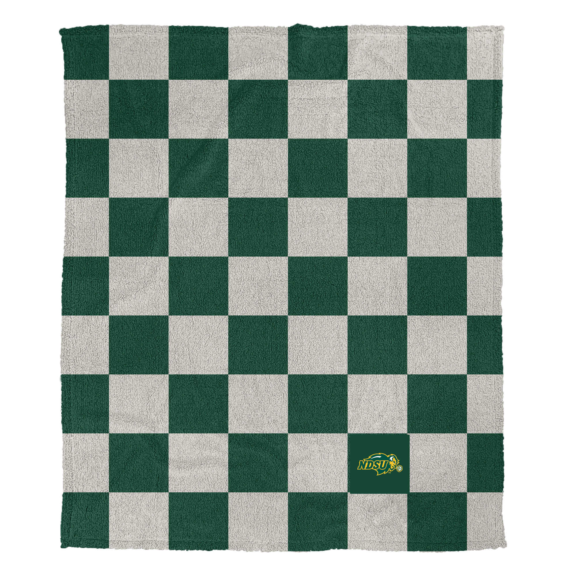 Pegasus NDSU Bison Checkered Logo Patch 50" x 60" Cozy Knit Blanket