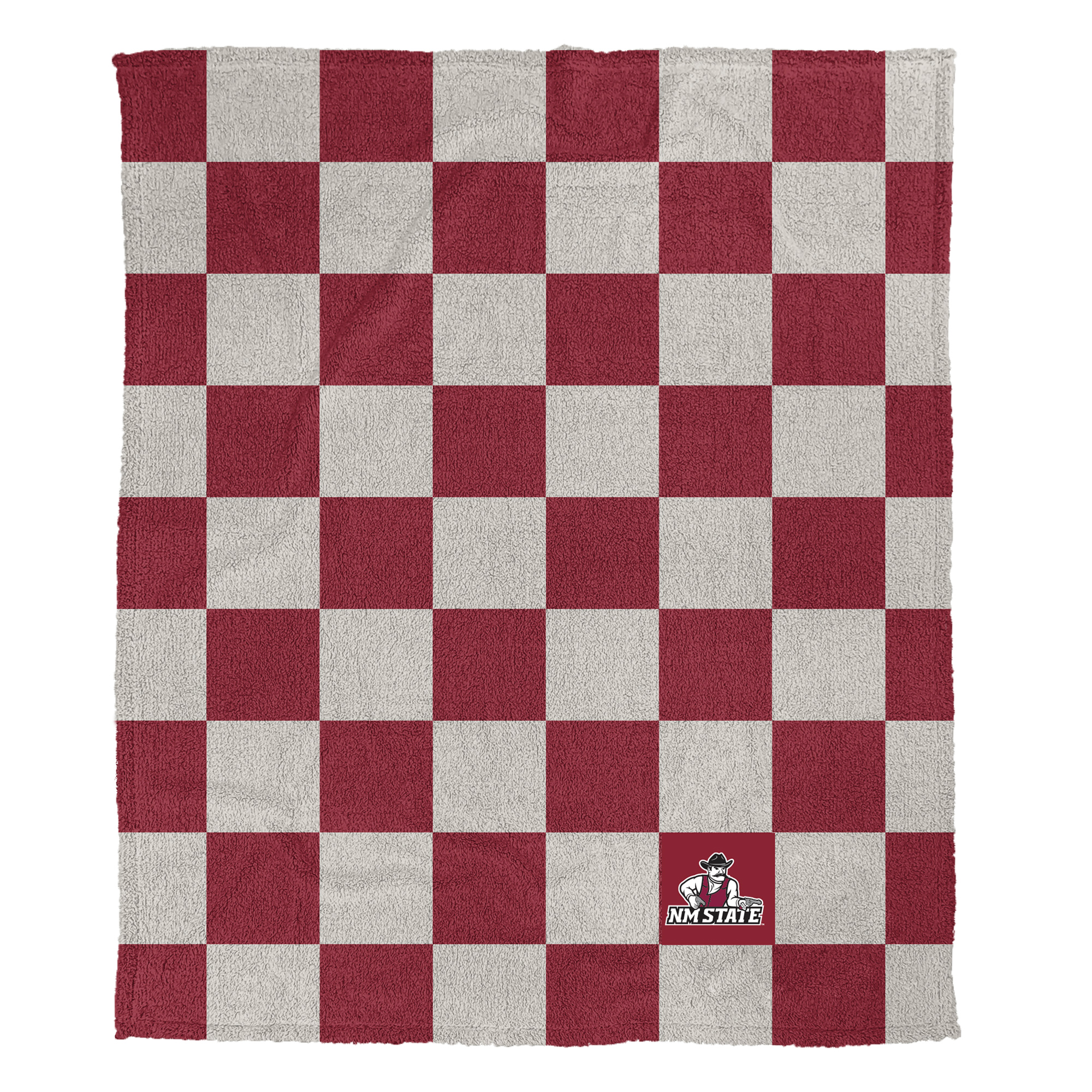 Pegasus New Mexico State Aggies Checkered Logo Patch 50" x 60" Cozy Knit Blanket