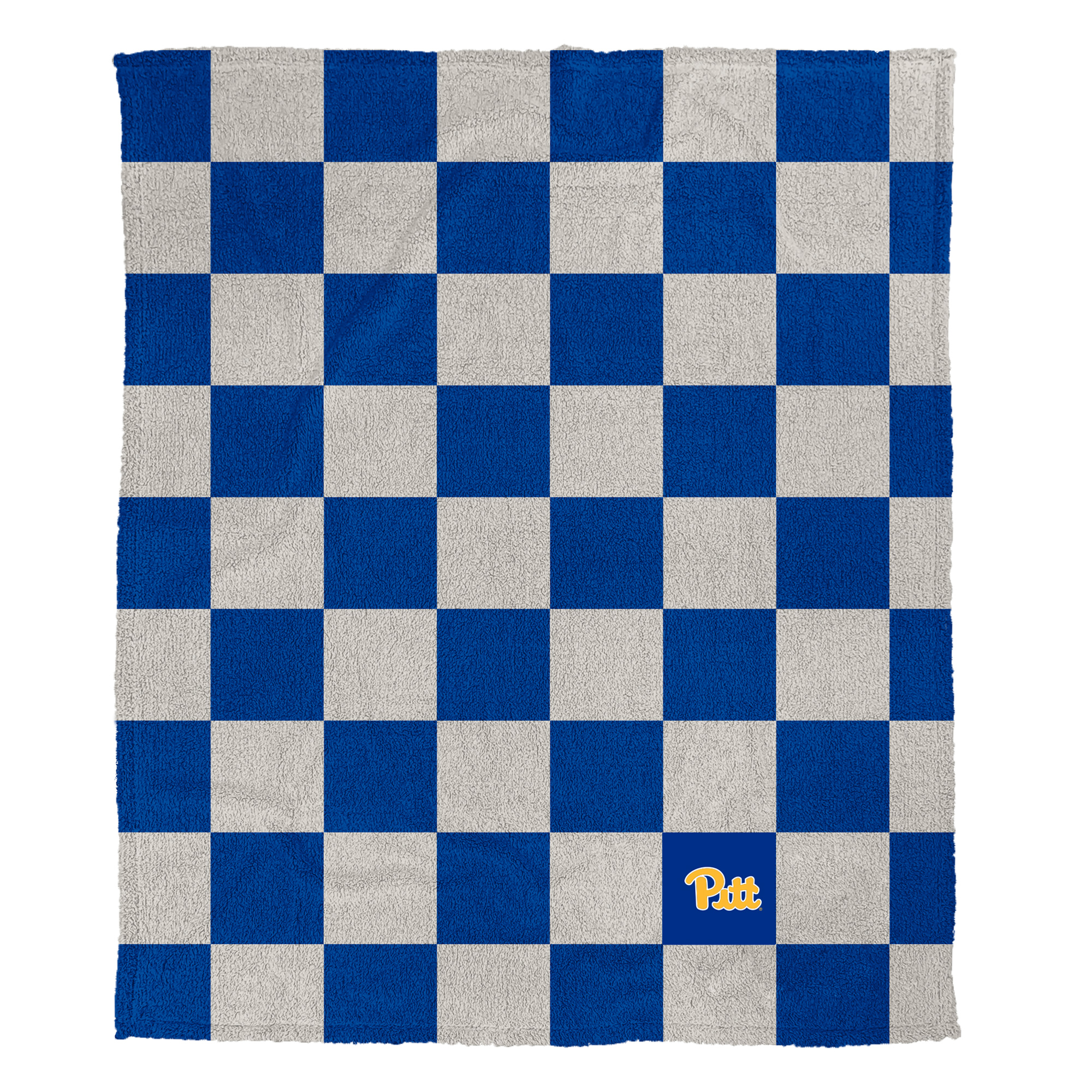 Pegasus Pitt Panthers Checkered Logo Patch 50" x 60" Cozy Knit Blanket