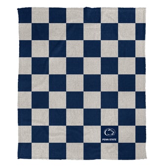 "Pegasus Penn State Nittany Lions Checkered Logo Patch 50"" x 60"" Cozy Knit Blanket"