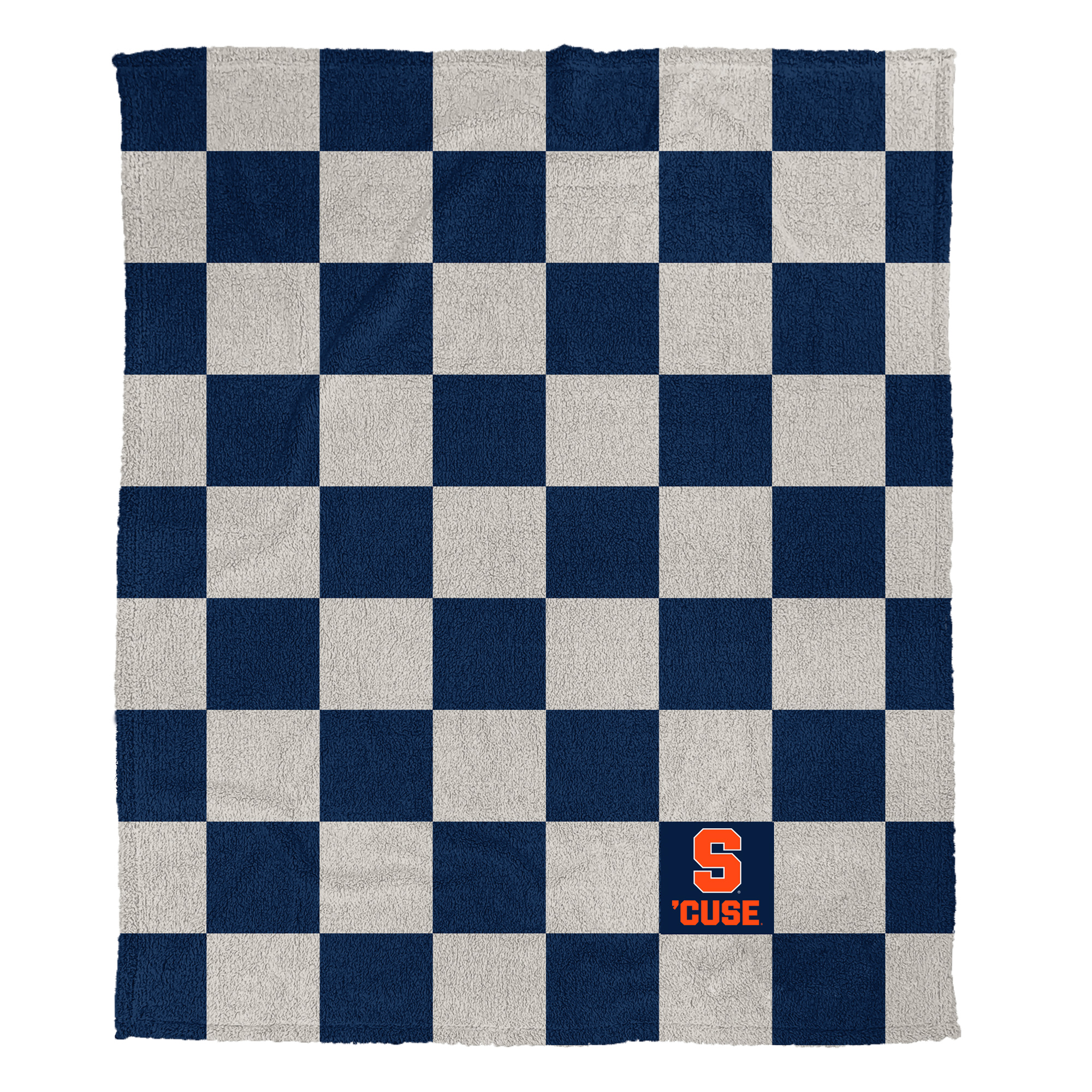 Pegasus Syracuse Orange Checkered Logo Patch 50" x 60" Cozy Knit Blanket