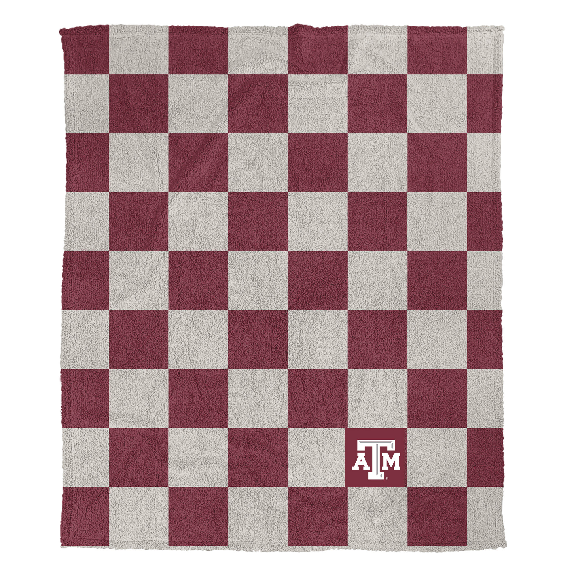 Pegasus Texas A&M Aggies Checkered Logo Patch 50" x 60" Cozy Knit Blanket