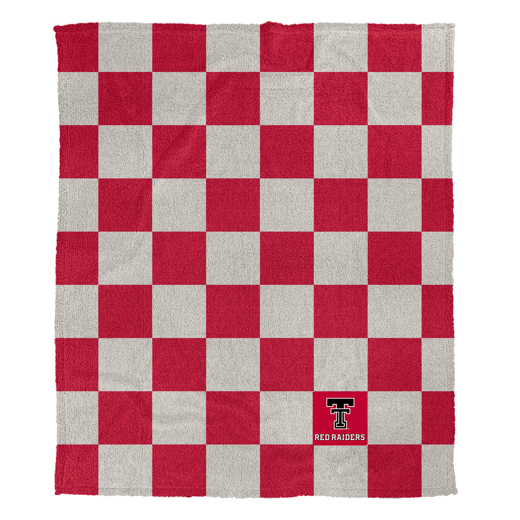 Pegasus Texas Tech Red Raiders Checkered Logo Patch 50" x 60" Cozy Knit Blanket
