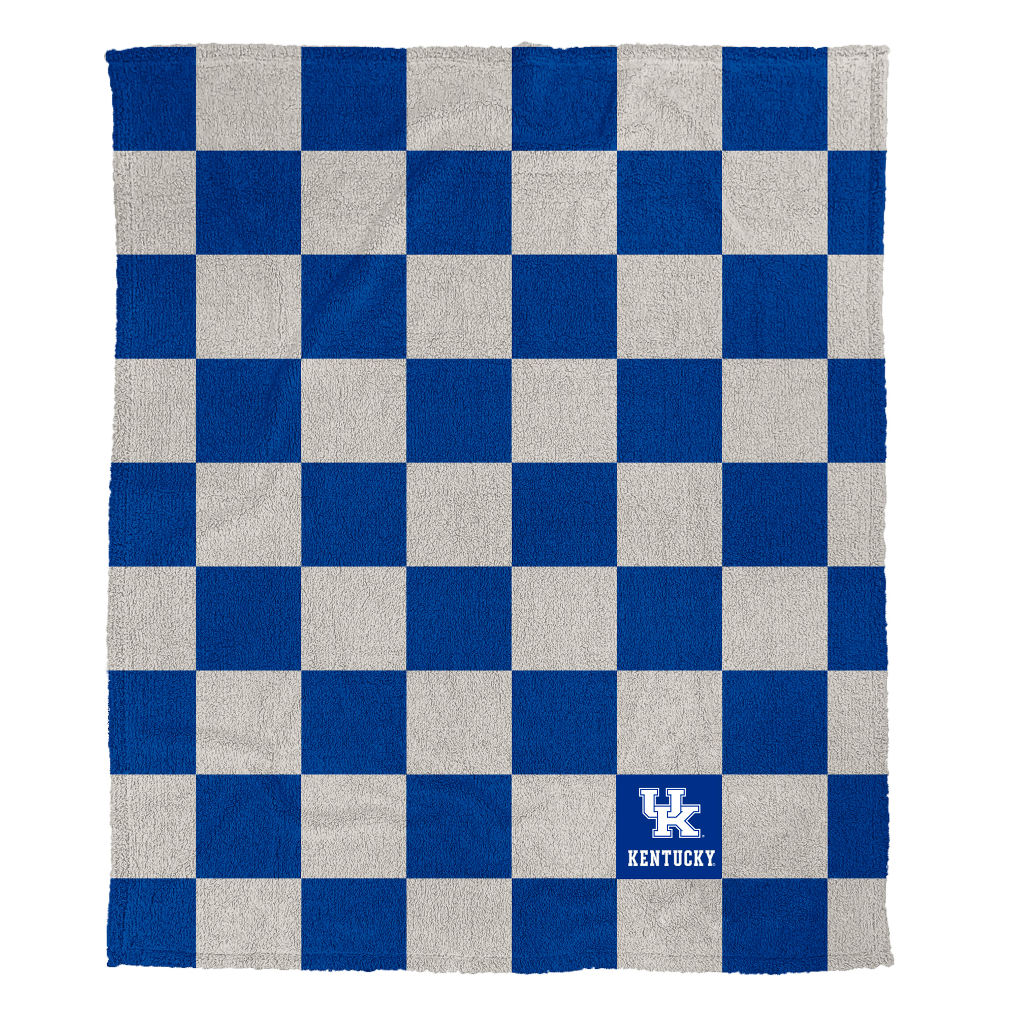 Pegasus Kentucky Wildcats Checkered Logo Patch 50" x 60" Cozy Knit Blanket