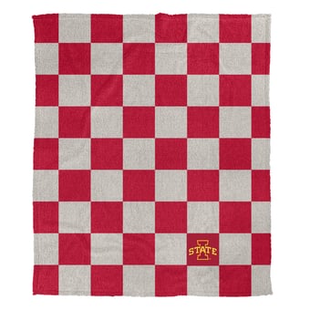 Pegasus Iowa State Cyclones Checkered Logo Patch 50" x 60" Cozy Knit Blanket