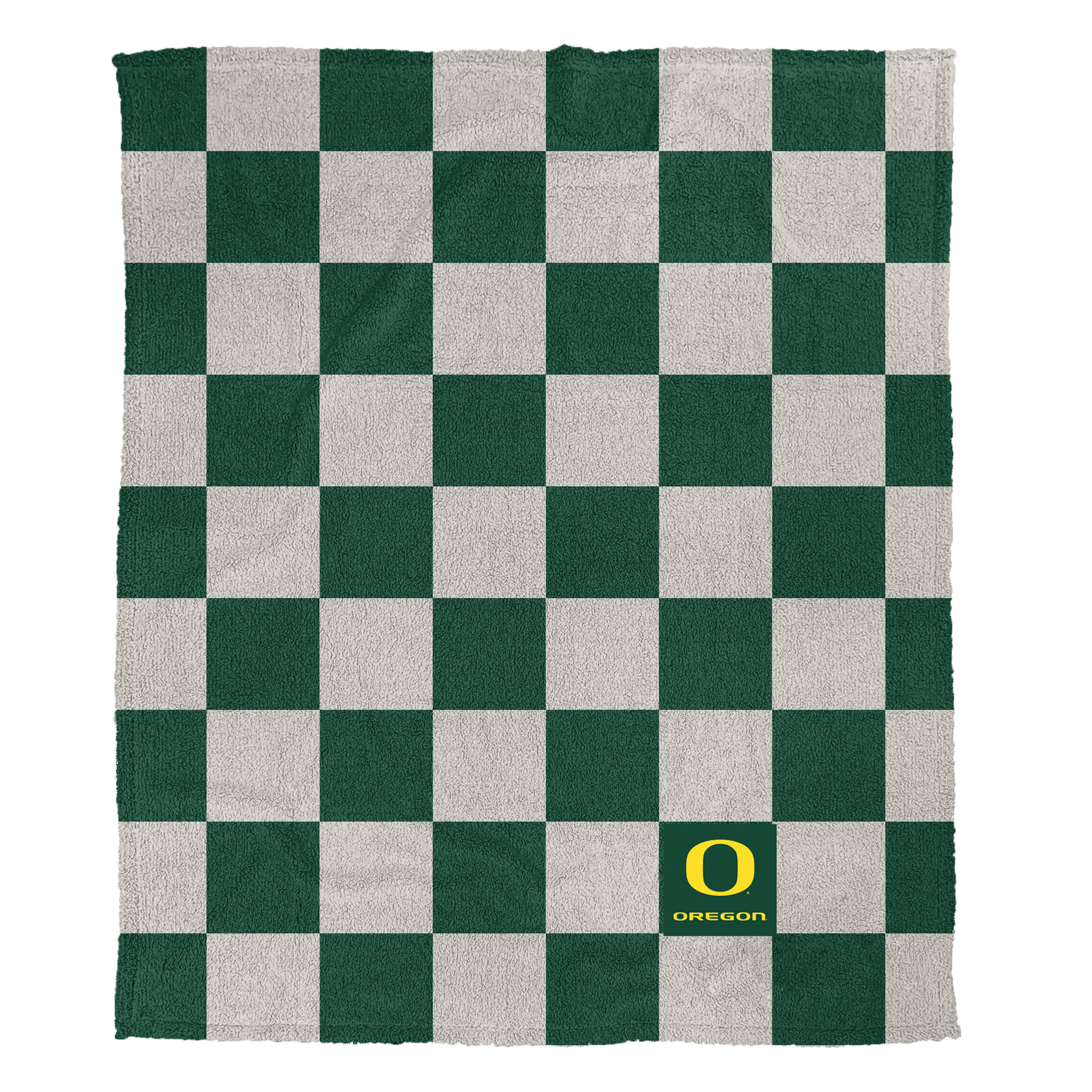 Pegasus Oregon Ducks Checkered Logo Patch 50" x 60" Cozy Knit Blanket