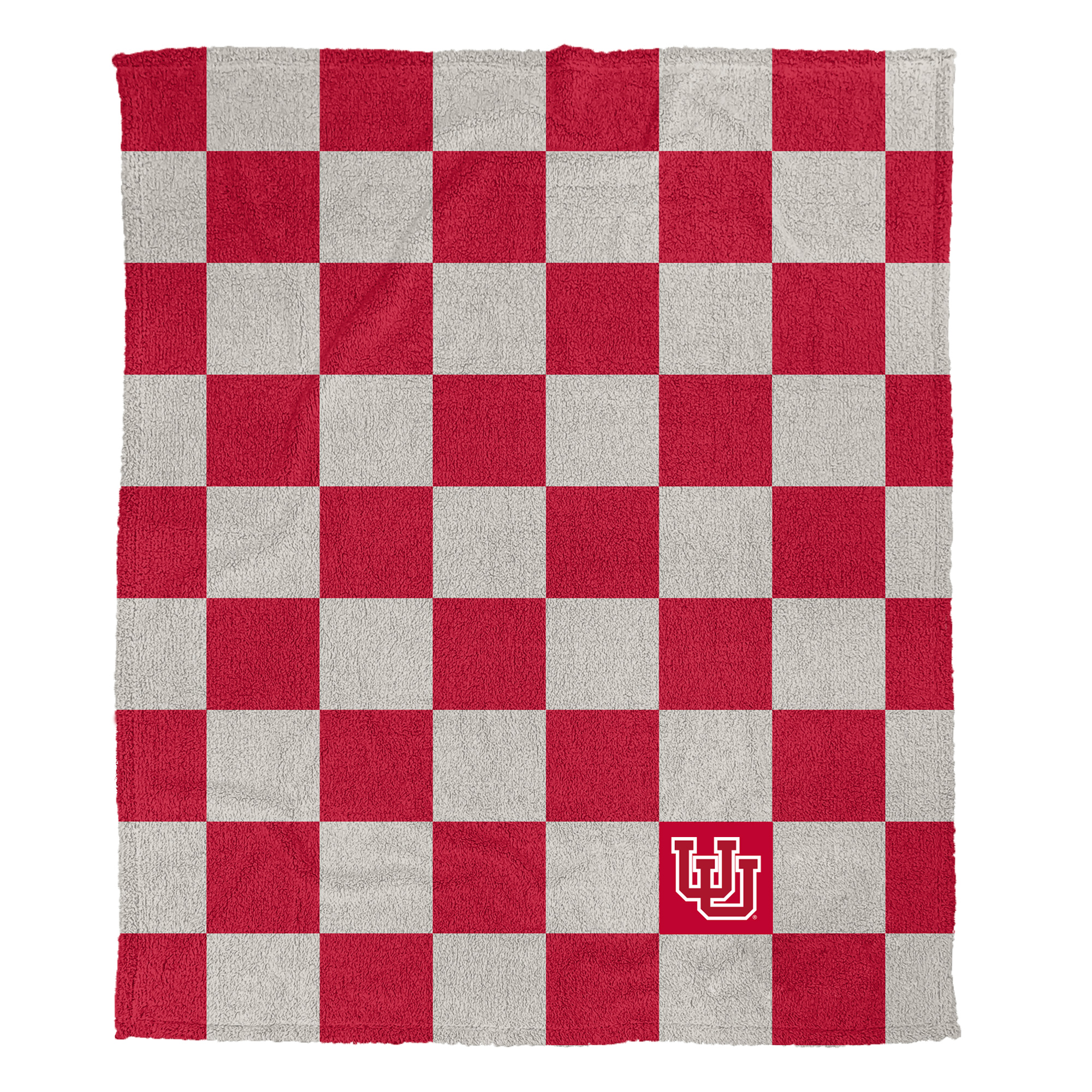 Pegasus Utah Utes Checkered Logo Patch 50" x 60" Cozy Knit Blanket