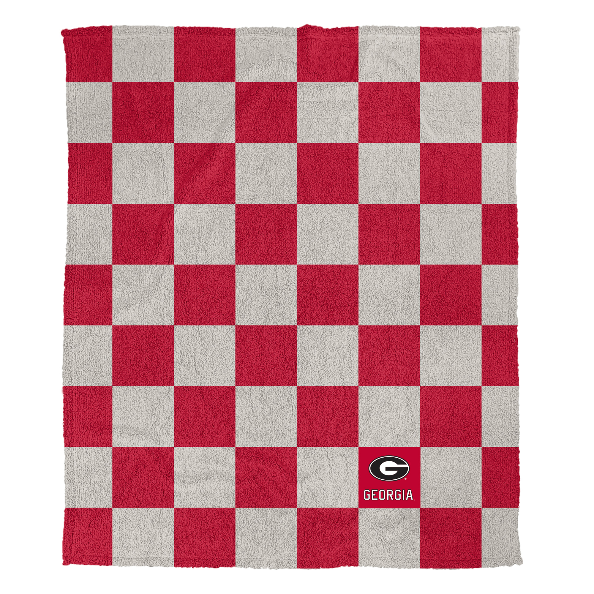 Pegasus Georgia Bulldogs Checkered Logo Patch 50" x 60" Cozy Knit Blanket
