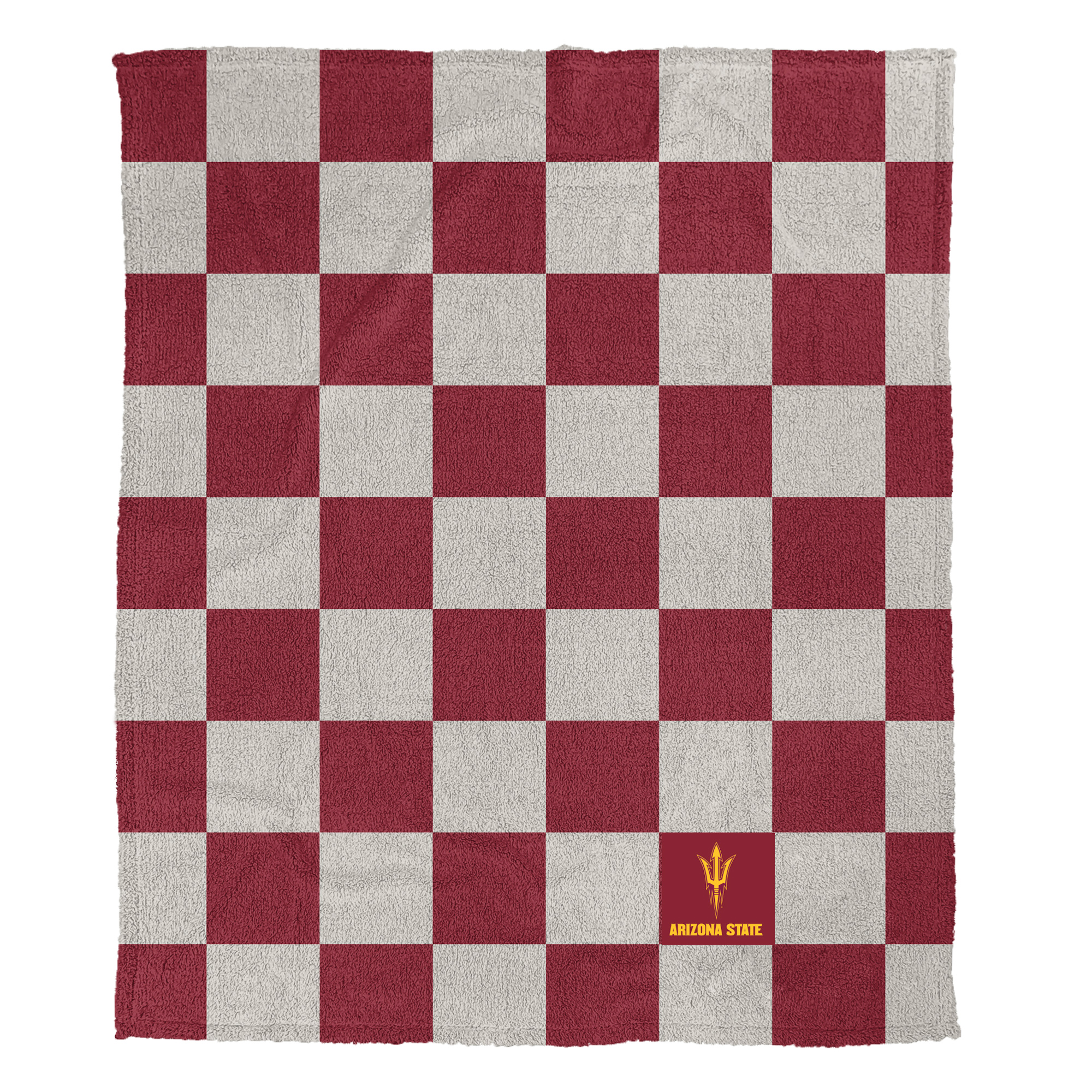 Pegasus Arizona State Sun Devils Checkered Logo Patch 50" x 60" Cozy Knit Blanket
