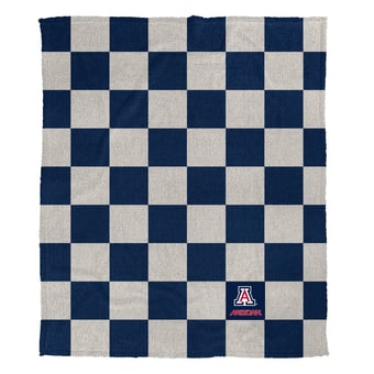 Pegasus Arizona Wildcats Checkered Logo Patch 50" x 60" Cozy Knit Blanket