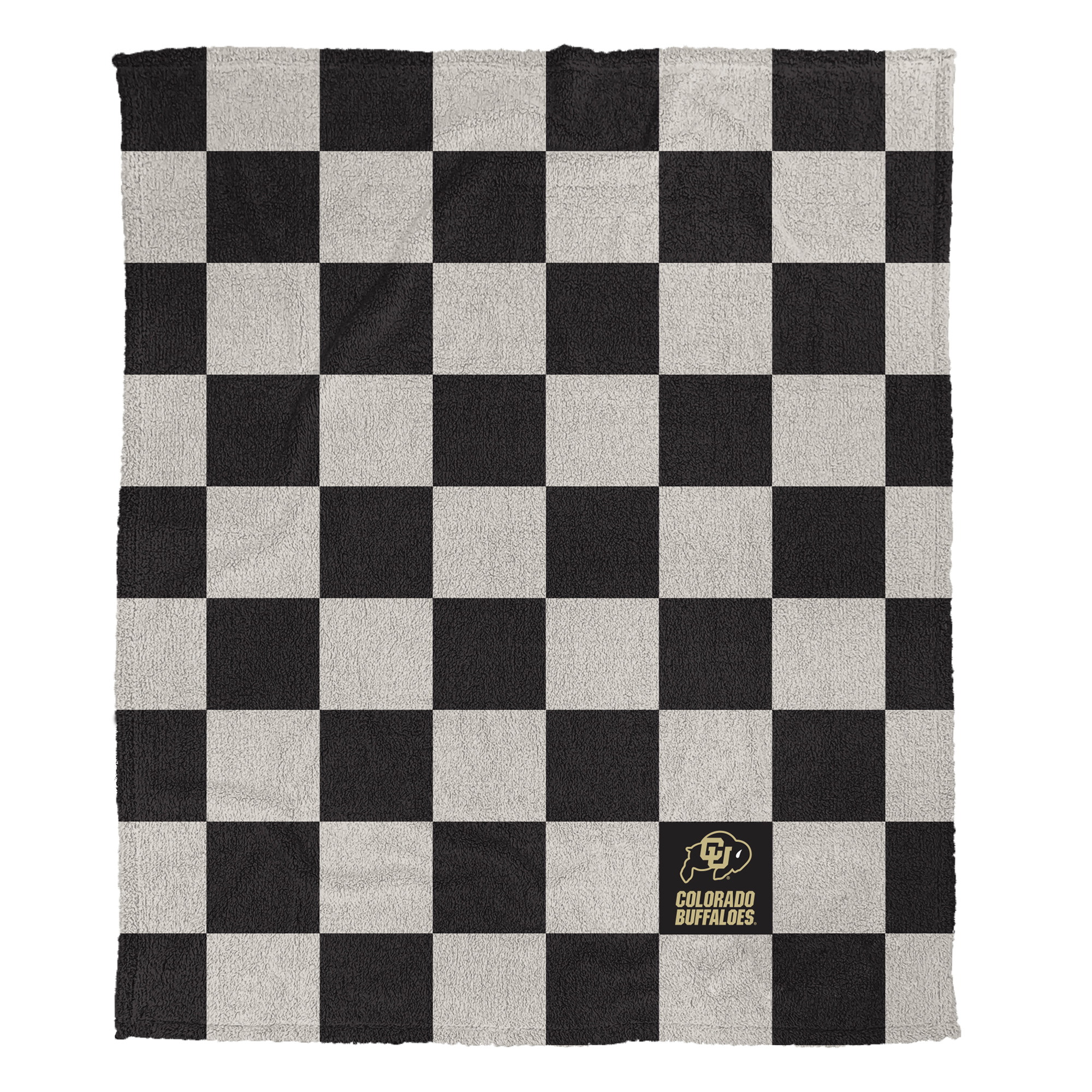 Pegasus Colorado Buffaloes Checkered Logo Patch 50" x 60" Cozy Knit Blanket