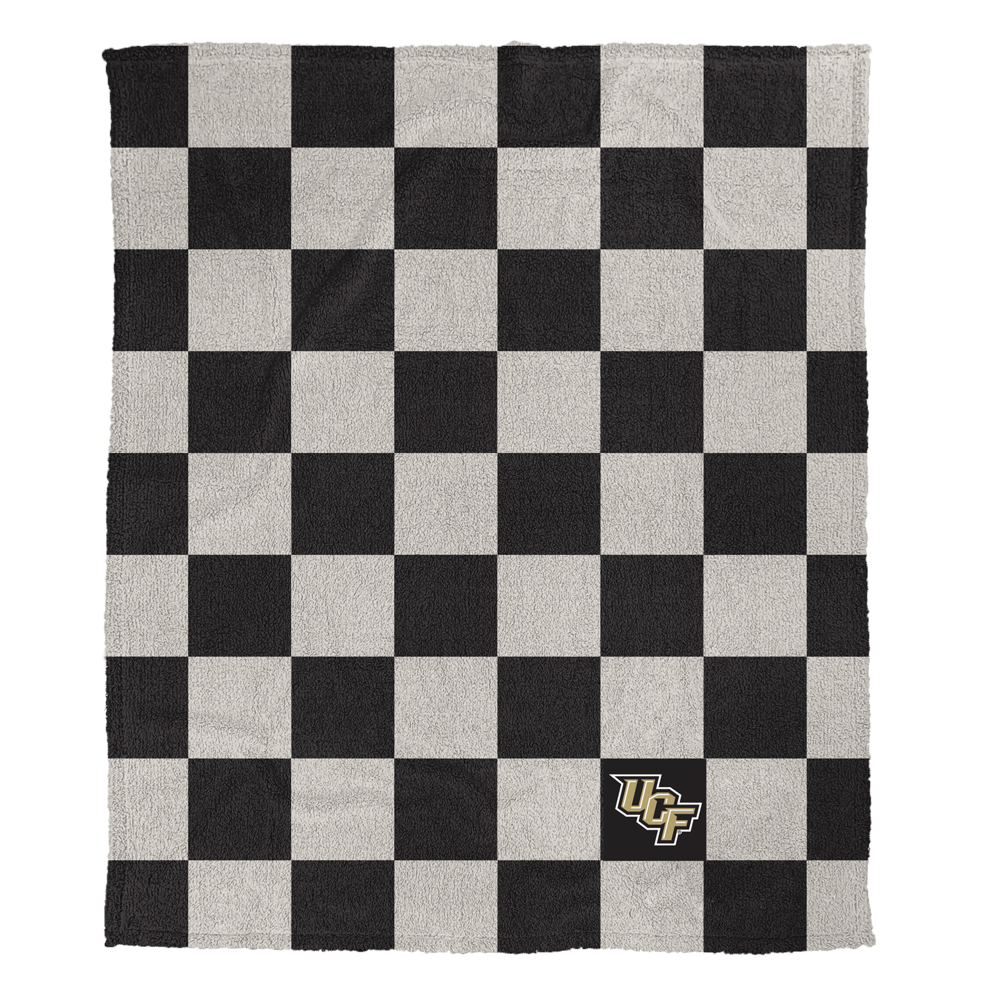 Pegasus UCF Knights Checkered Logo Patch 60" x 80" Cozy Knit Blanket