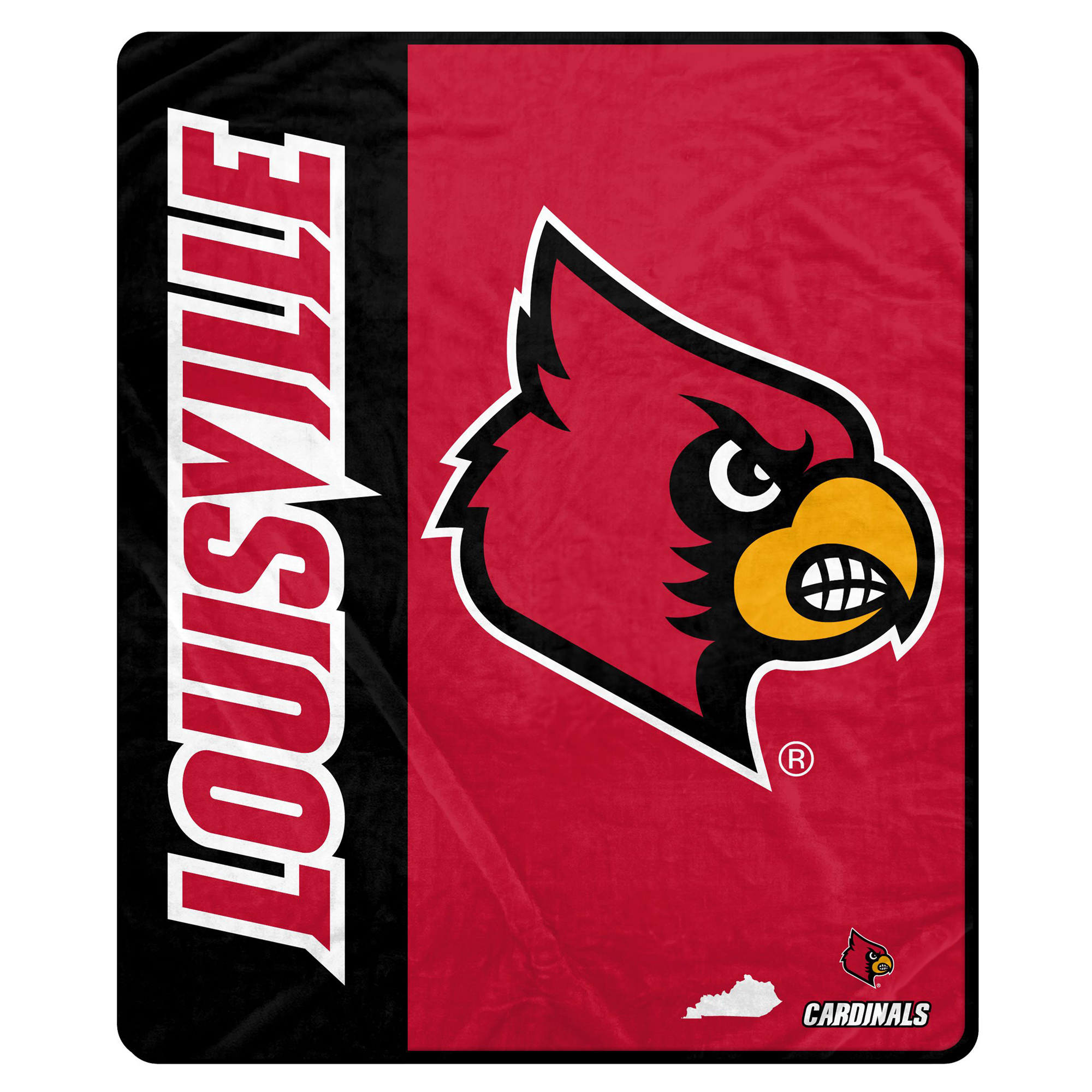 Pegasus Louisville Cardinals Endzone Oversized 60" x 80" Ultra Soft Throw Blanket