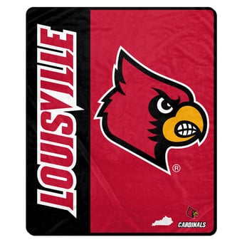 "Pegasus Louisville Cardinals Endzone Oversized 60"" x 80"" Ultra Soft Throw Blanket"