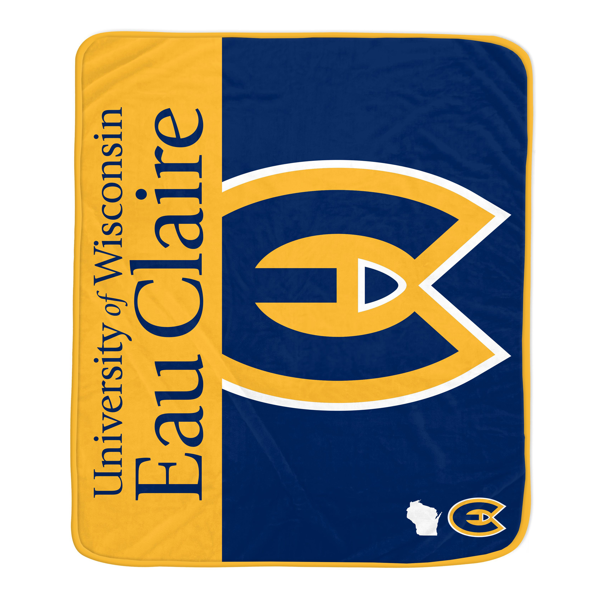 Pegasus Wisconsin Eau Claire Blugolds Endzone 50" x 60" Ultra Soft Throw Blanket
