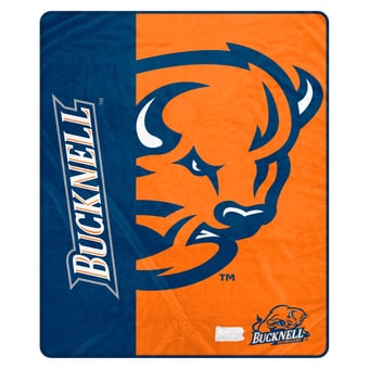 Pegasus Bucknell Bison Endzone 50" x 60" Ultra Soft Throw Blanket