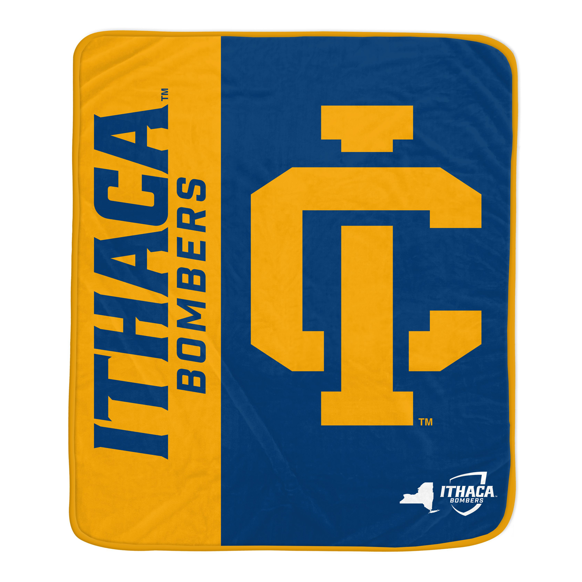 Pegasus Ithaca College Bombers Endzone 50" x 60" Ultra Soft Throw Blanket