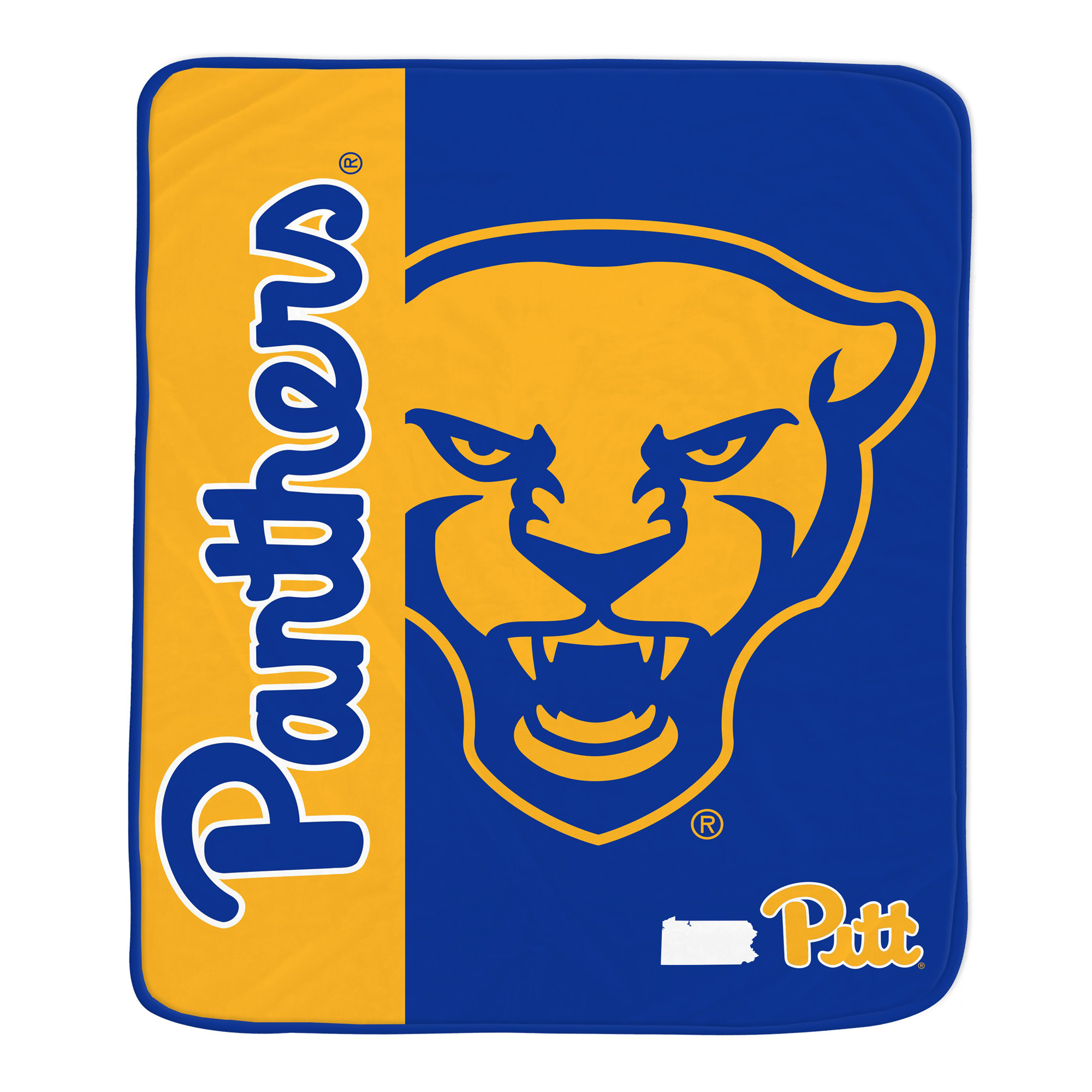Pegasus Pitt Panthers Endzone 50" x 60" Ultra Soft Throw Blanket